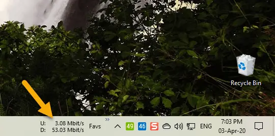 Taskbar-widgets-toolbars-network-speed