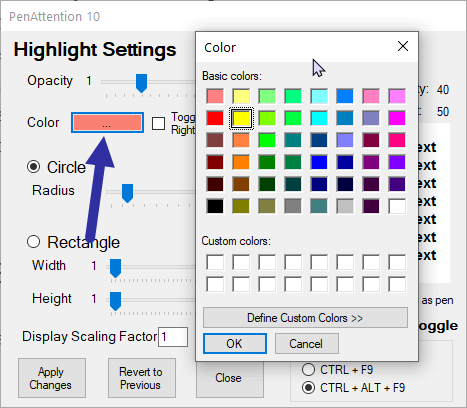 windows 10 highlight color