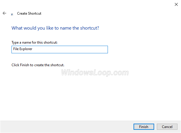 How to Create File Explorer Desktop Shortcut in Windows 10